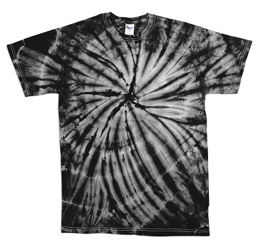 black shirt tie dye designs