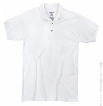 White Adult Jersey Knit Polo