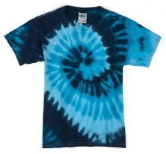 Blue Ocean Tie Dye Kids T-Shirt