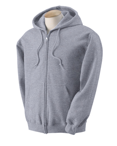 Adult Zipper Hood - Heather Grey