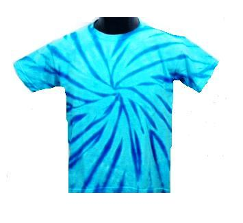Kids Tie Dye T-Shirt (Aqua Spider)