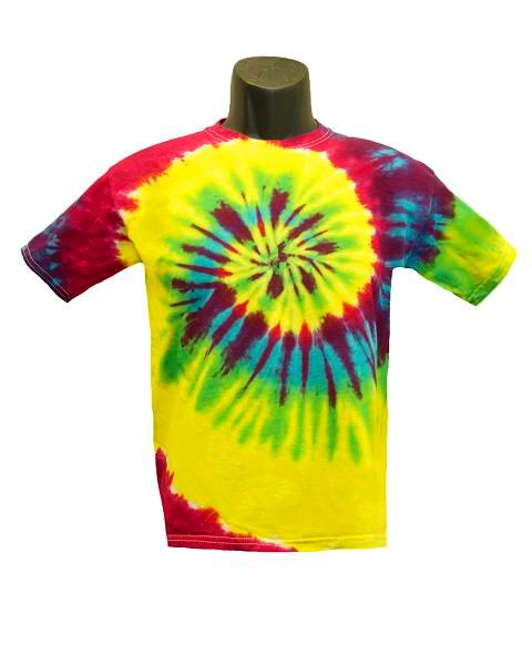 Kids Tie Dye T-Shirt (Rainbow Spiral)