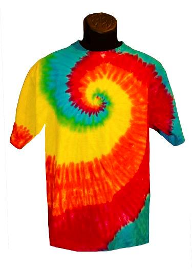 Adult Tie Dye T-Shirt (Rainbow Spiral)