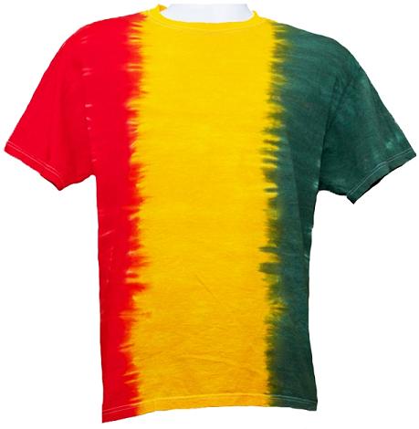Adult Tie Dye T-Shirt (Rasta Fade)