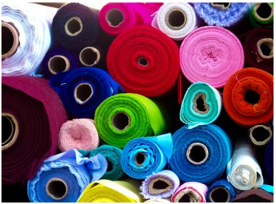 spools of colorful soft material