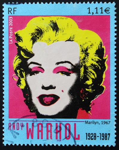 marilyn monroe andy warhol stamp