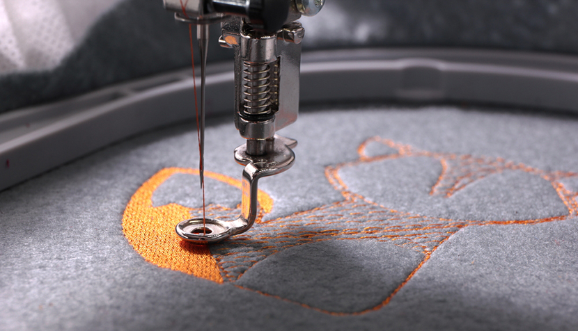 embroidery machine fox detail