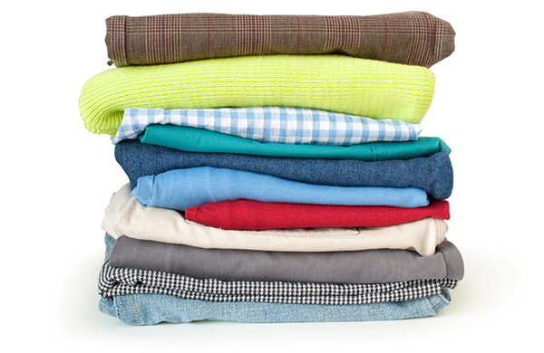 stack clothes isolated