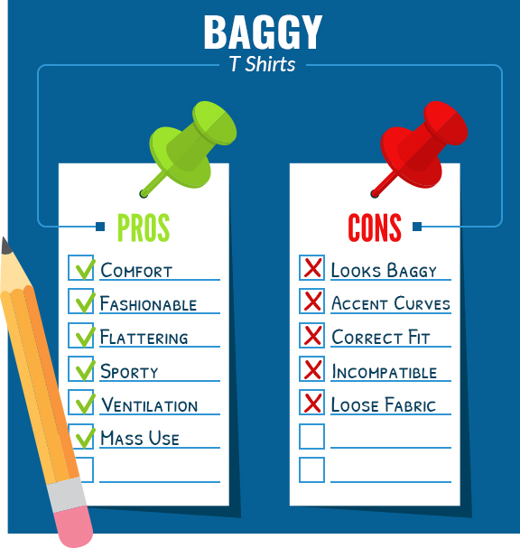 baggy t shirt pros cons graphic