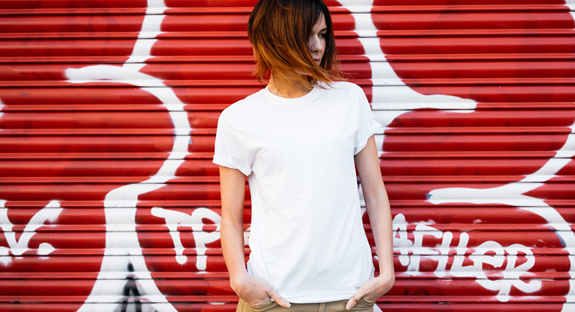 girl wearing white t shirt