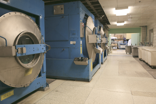 a row of textile dyeing machines