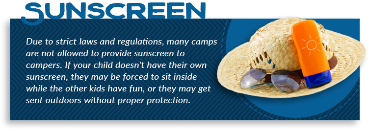 camping essential sunscreen graphic