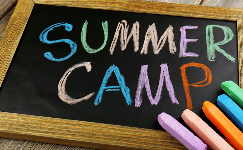 summer camp written in chalk