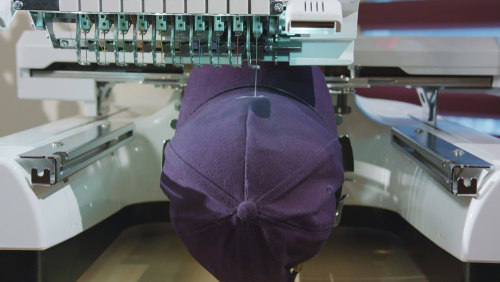 embroidery machine with hat