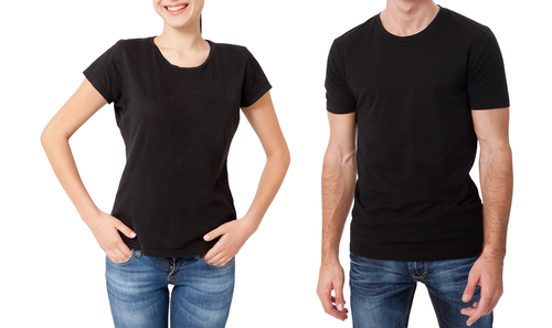 couple wearing black t shirts