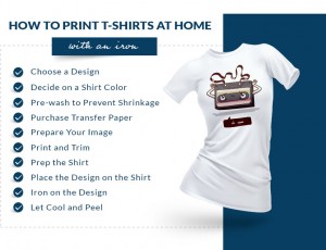 hoe overhemden thuis af te drukken met een ijzeren afbeelding