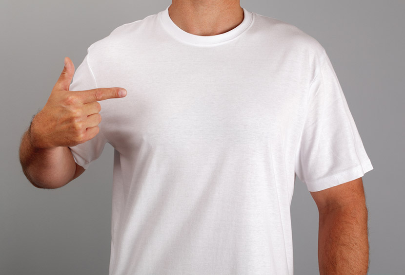 White t-shirt with blank front