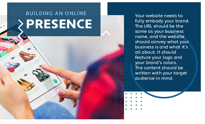 building an online presence graphic
