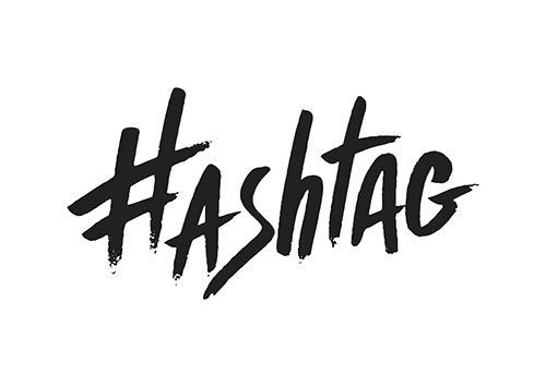 hashtag wording illustration