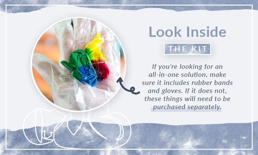 look inside the tie dye kit