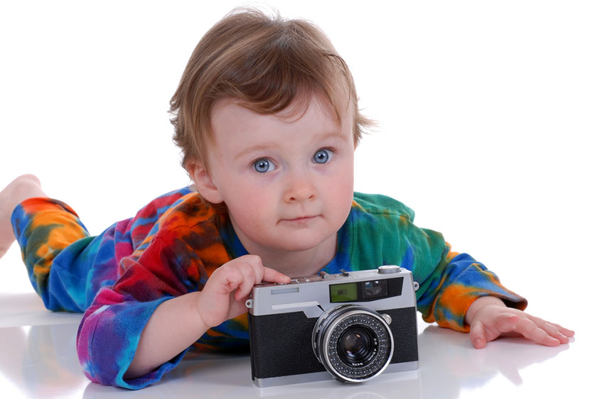 Toddler Photographing the Photographer