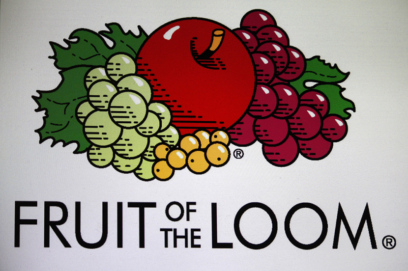 the logo of the brand "Fruit of the Loom".