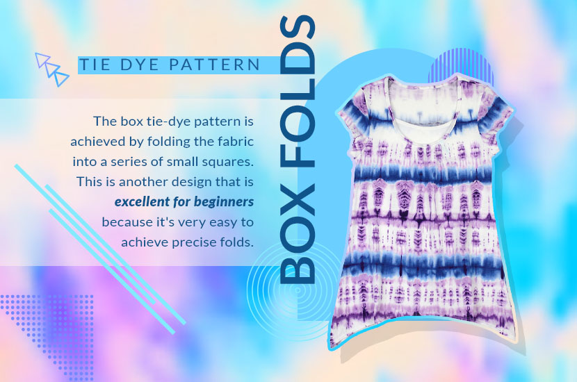 box folds tie dye pattern