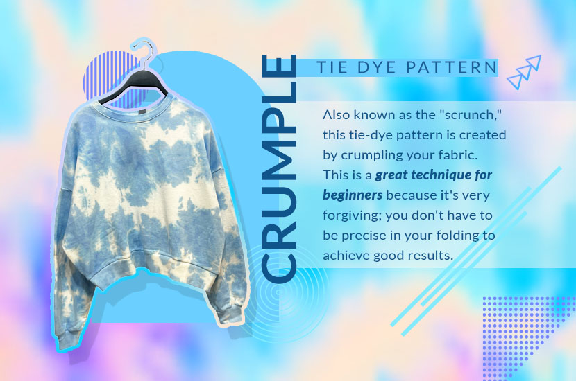crumple tie dye pattern