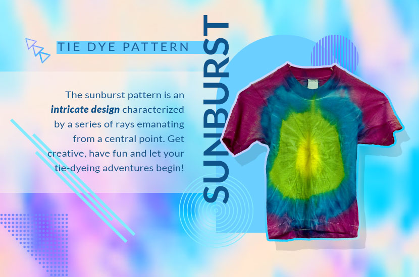 Bullseye tie-dye technique