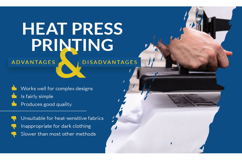 heat press printing advantages and disadvantages
