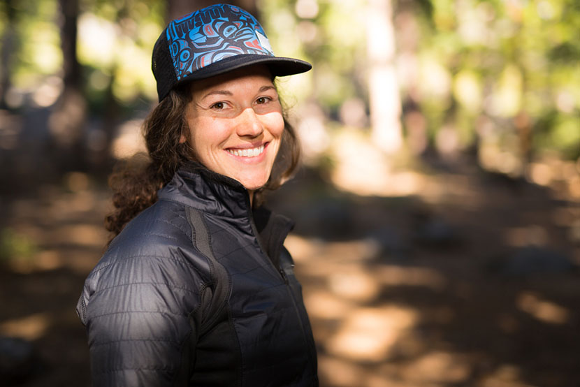 portrait woman wearing custom hat