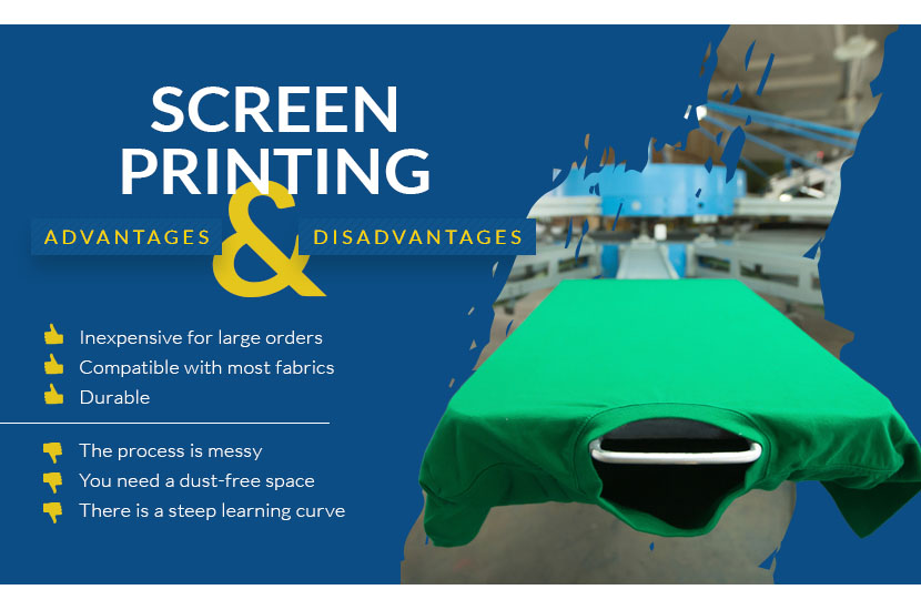 screen printing advantages and disadvantages