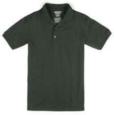 Forest Green Adult Jersey Knit Polo