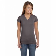 Charcoal|Ladies Fitted V-Neck