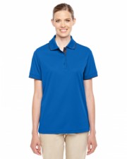 Ladies' Motive Performance Pique Polo with Tipped Collar Tru Royal/ Crbn