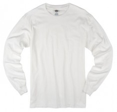 White Adult Long Sleeve T