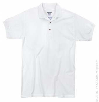 White Adult Jersey Knit Polo