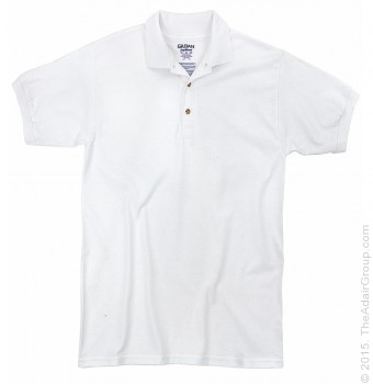 White Jersey Knit Polo for Adults | The Adair Group