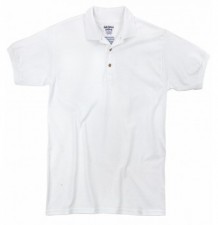 White Adult Jersey Knit Polo