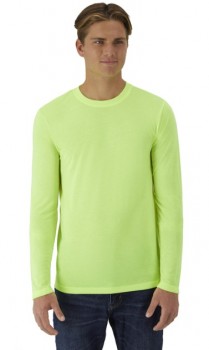 Safety Green Cool DRI|  Hanes Long Sleeve Tee