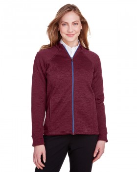 Ladies Flux 2.0 Full-Zip Jacket Burg Hth/ Oly Bl