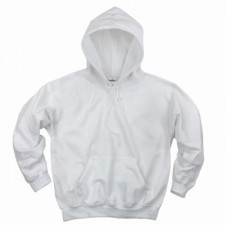 White Adult Pullover Hood