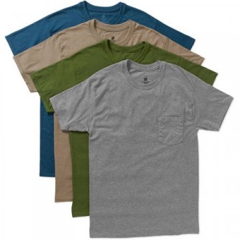 Assorted Colors Adult Pocket T-Shirt