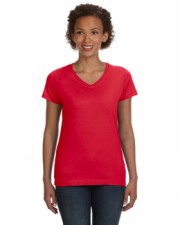 Red|Ladies Fitted V-Neck