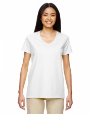 *White| Ladies V-Neck T-Shirt