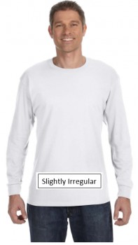 Irregular White Adult Long Sleeve T