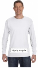 Irregular White Adult Long Sleeve T