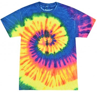 Neon Rainbow Adult Tie Dye T-Shirt