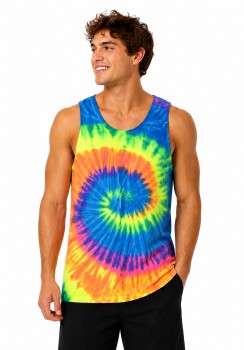 Adult Neon Rainbow Tank Top