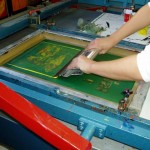 Screen printing process. Image from ideasworkshops.com